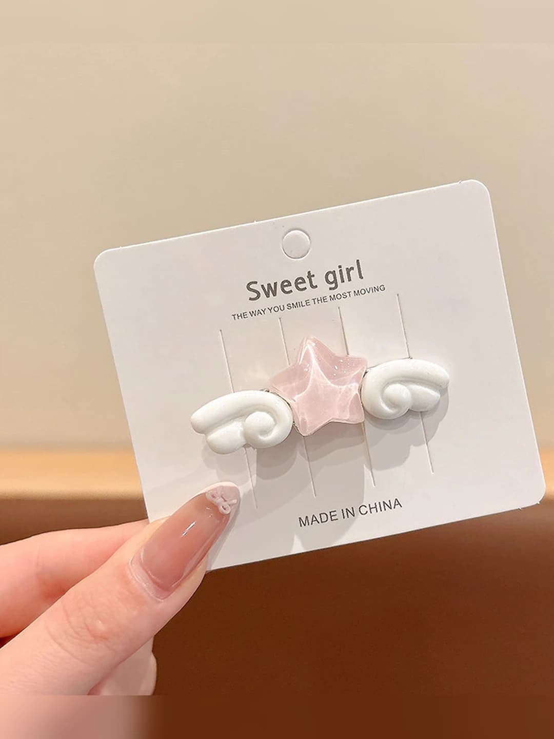 1# Wing star (Pink) - 5 cm
