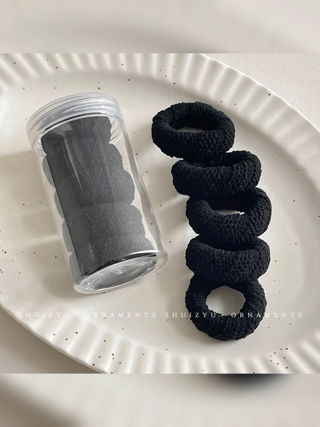 Black, diagonal, 5 pcs, jar