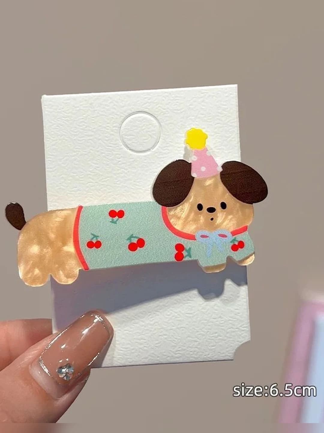 3# Cherry dog hair clip