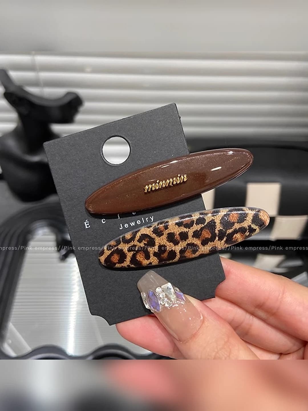 1# Harflar+Leopard - 4cm qisqich, 7cm aksessuar
