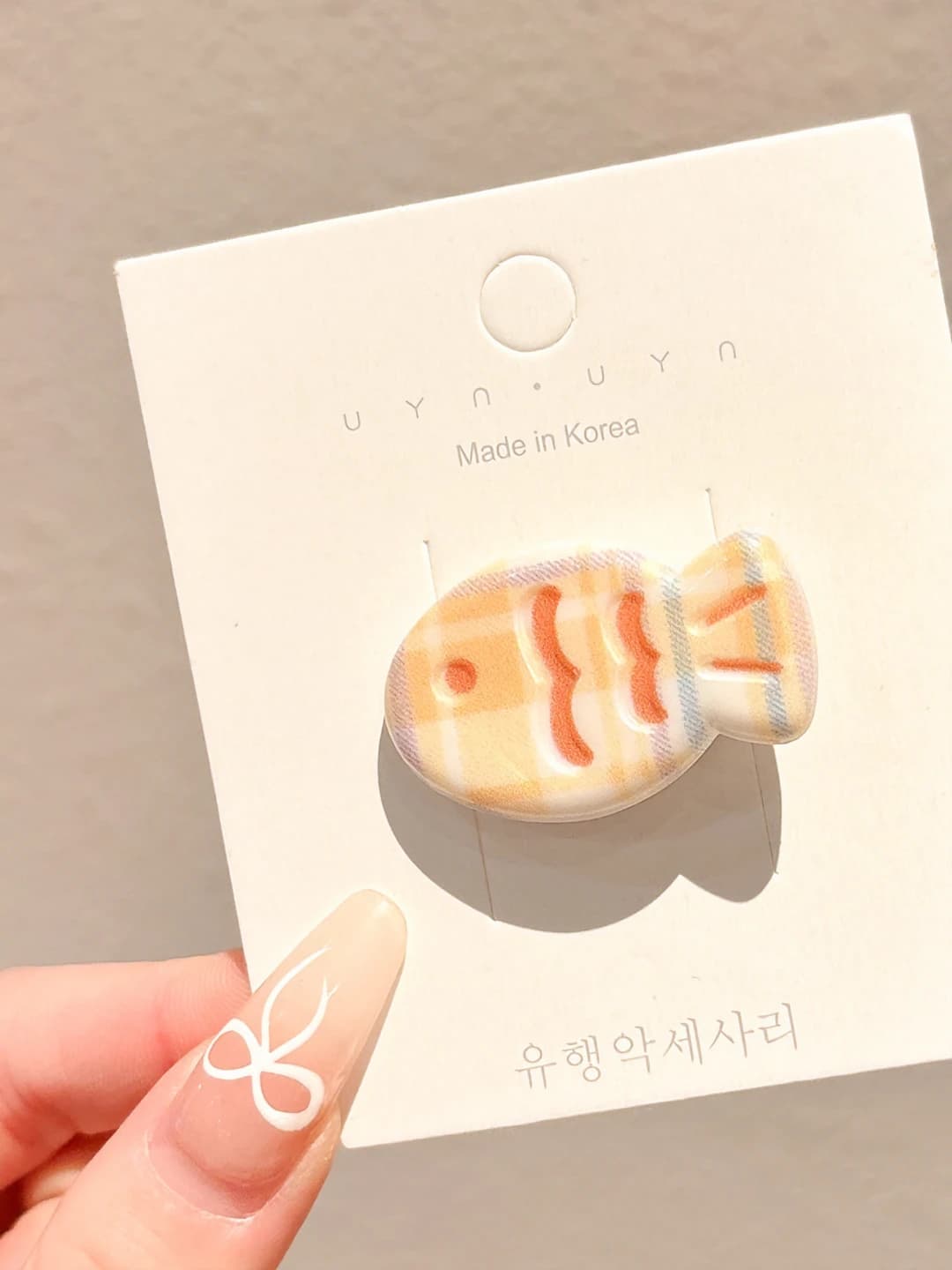 Orange fish hair clip