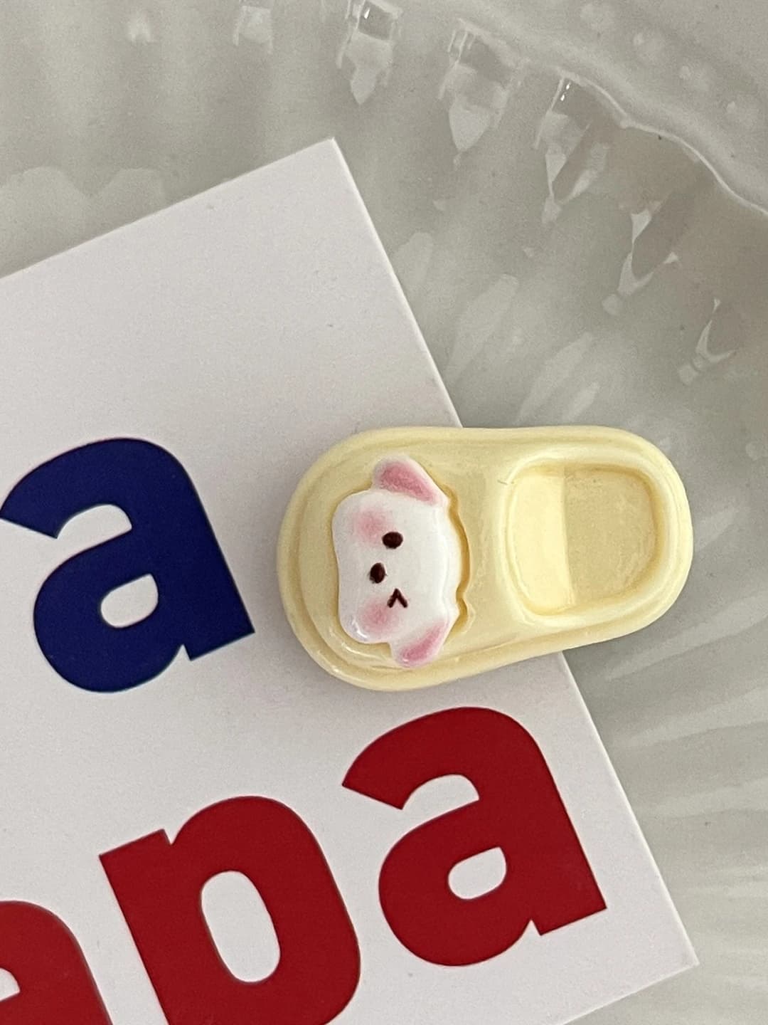 Mini slipper side clip [Light yellow one]