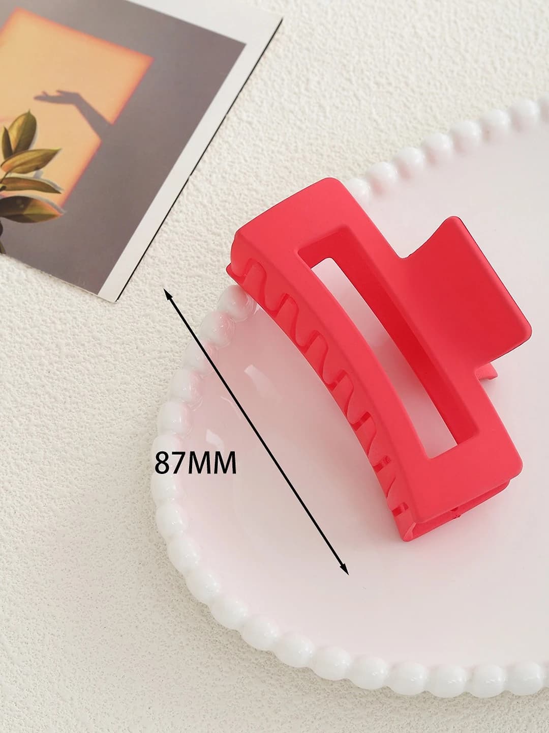 Red square clip 8.5 cm