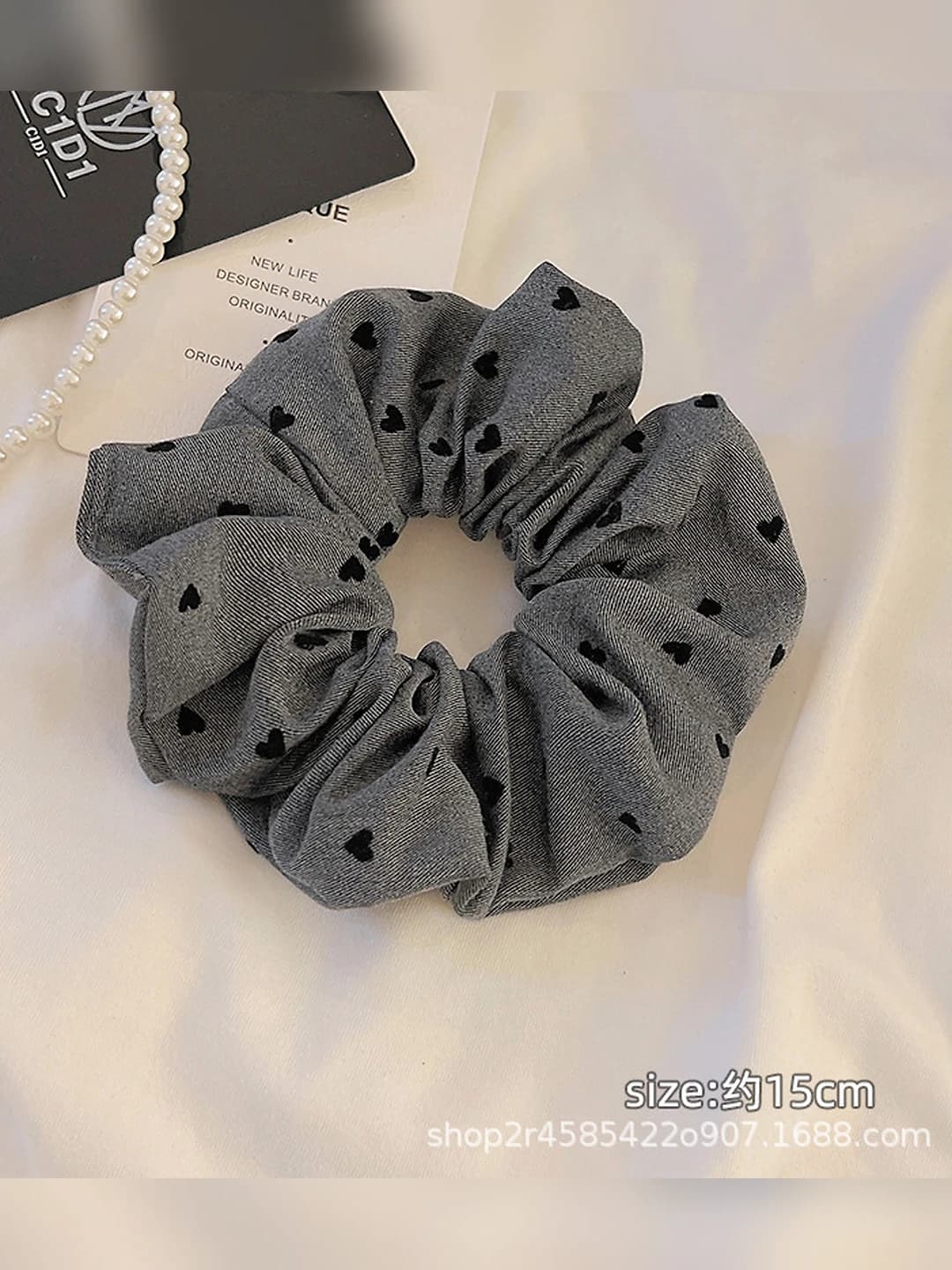 Grey heart 12 cm