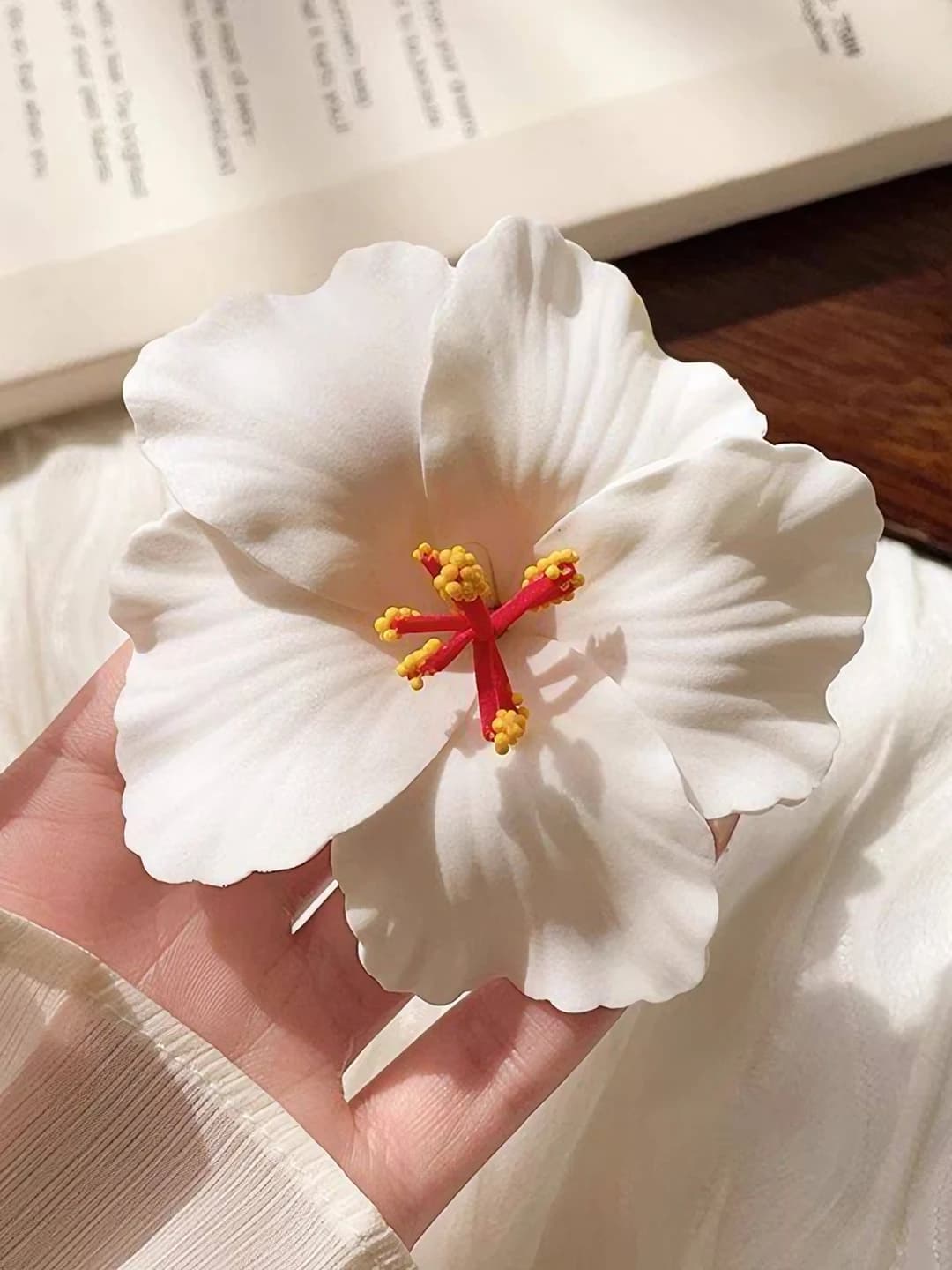 3# Oq plumeria soch qisqichi ~9.5 sm