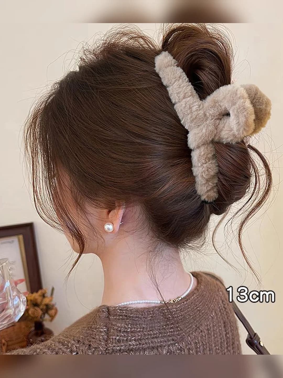Тёмно-кофейный зажим 13CM
