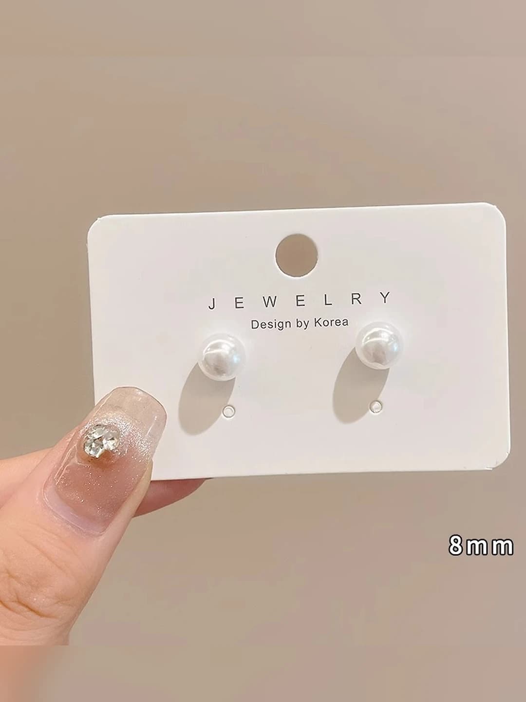 2# Жемчужные серьги - 8mm