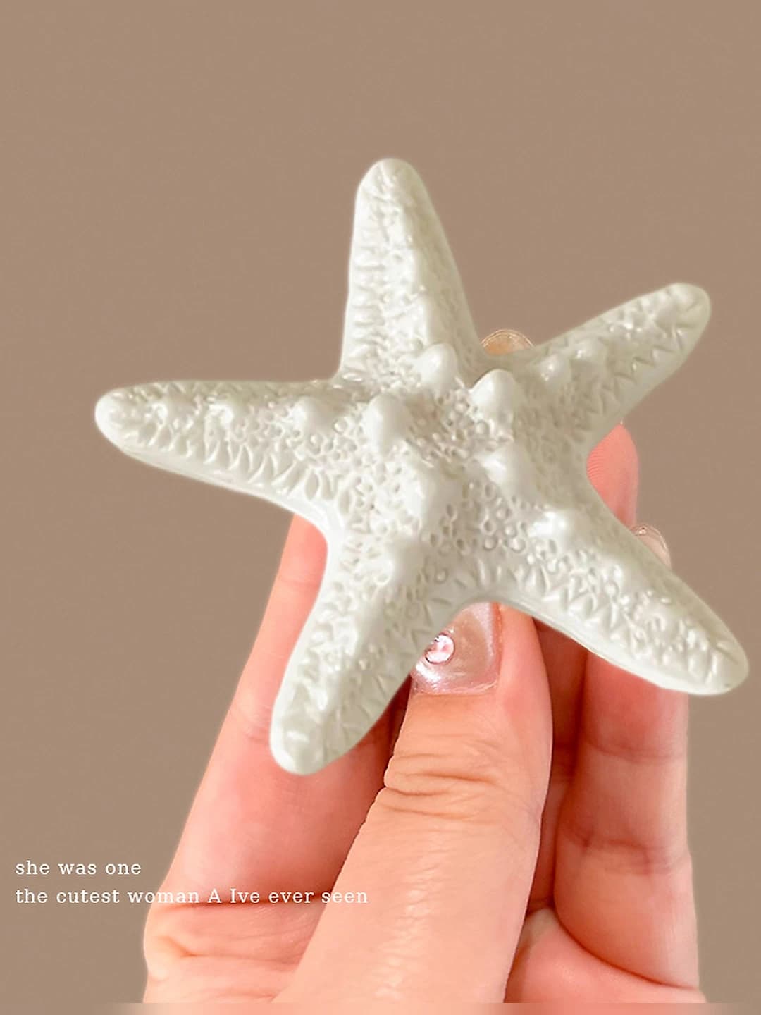 4# Starfish, white, 5.5 cm