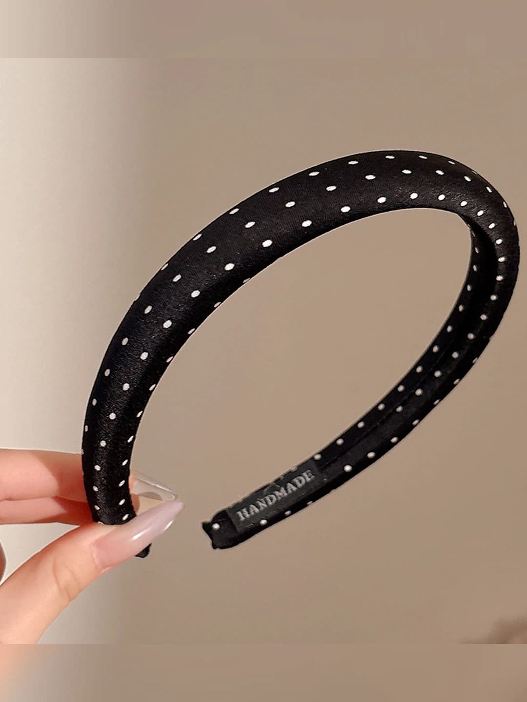 2# Black, polka dot, 1.5 cm