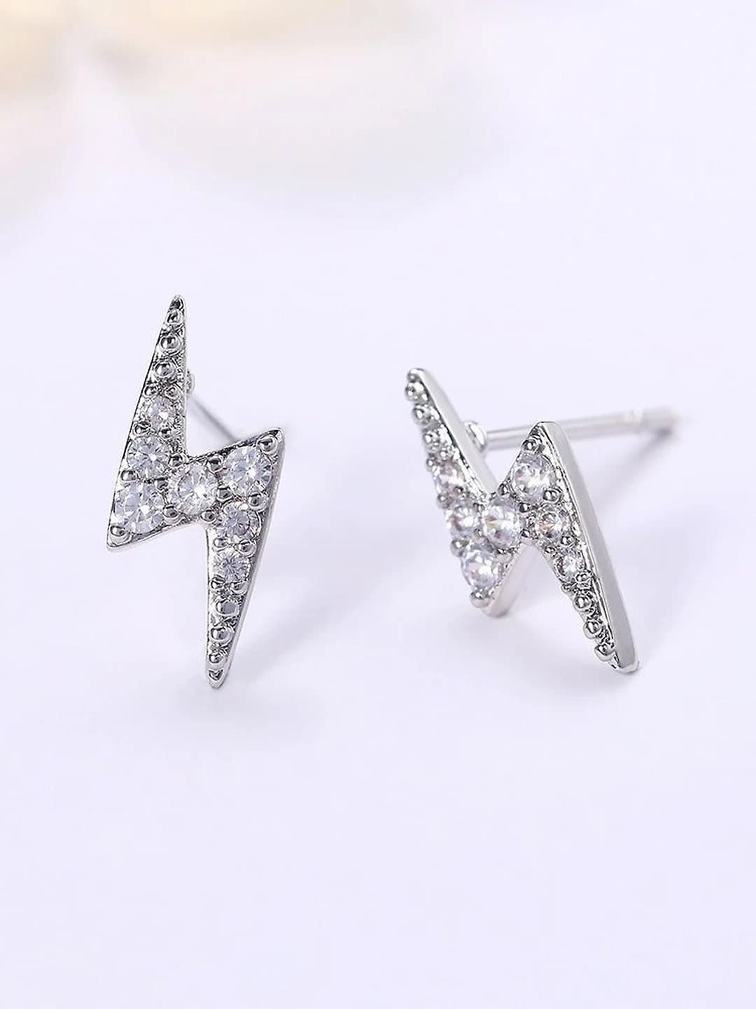 1# Lightning stud silver