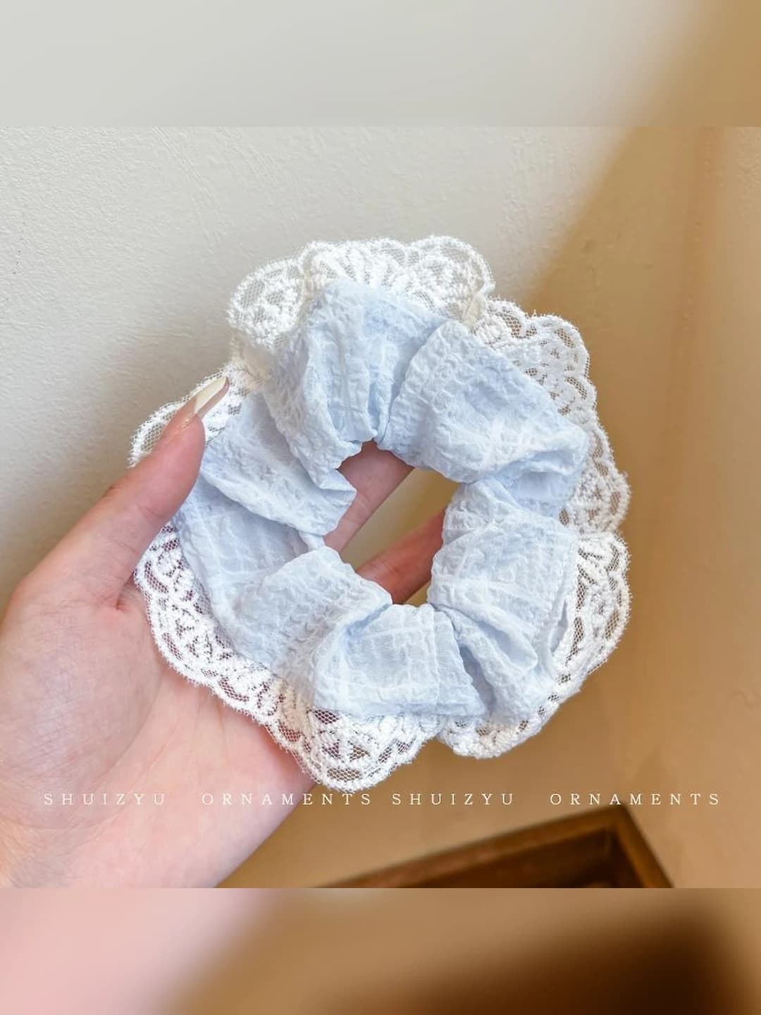 1# Кружевной синий резинка