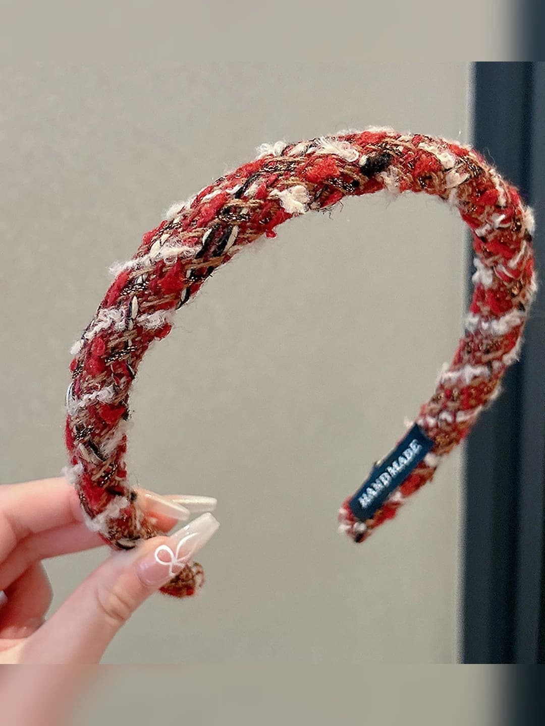 Coffee striped headband 1.5cm
