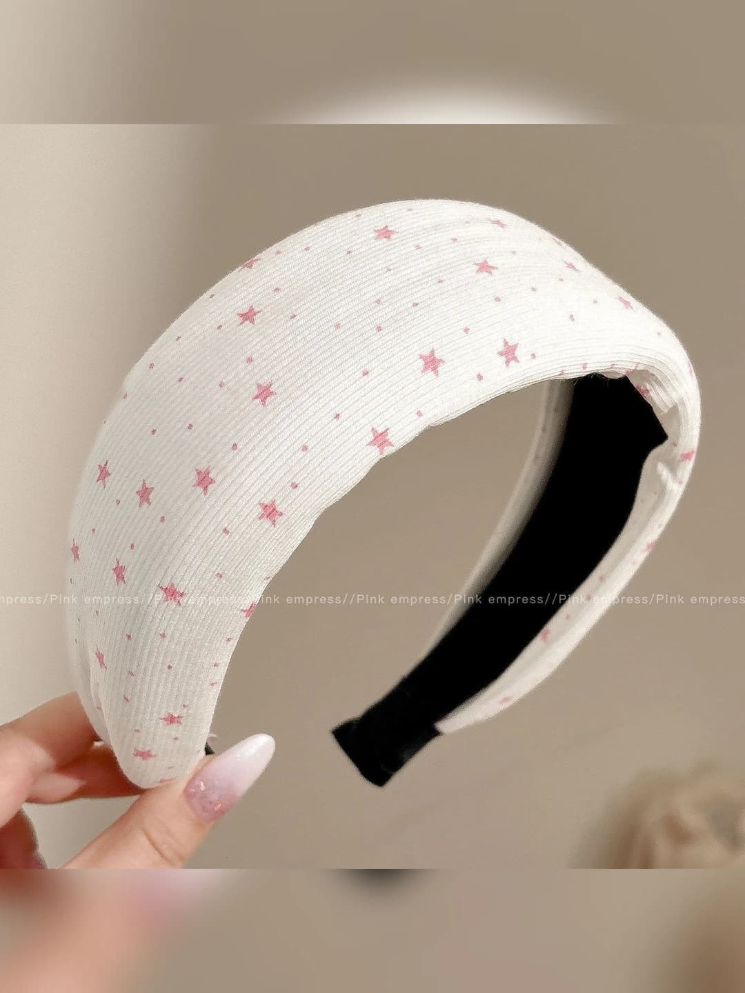 3# White star headband width ~6 cm