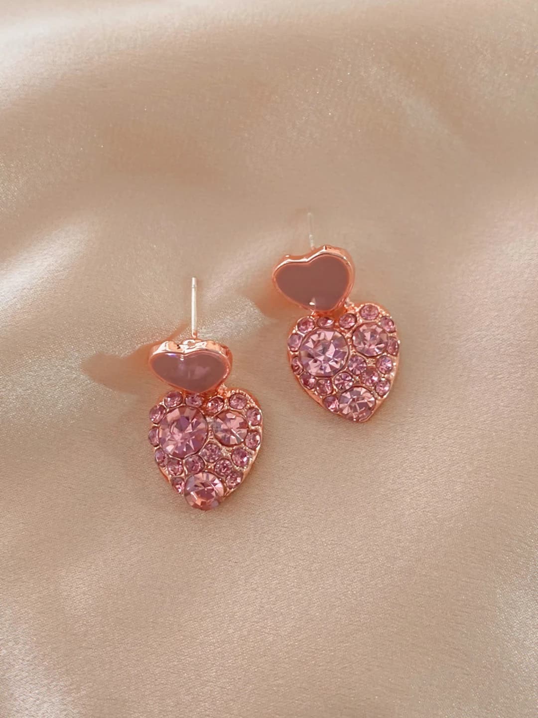 37# Heart pink full diamond