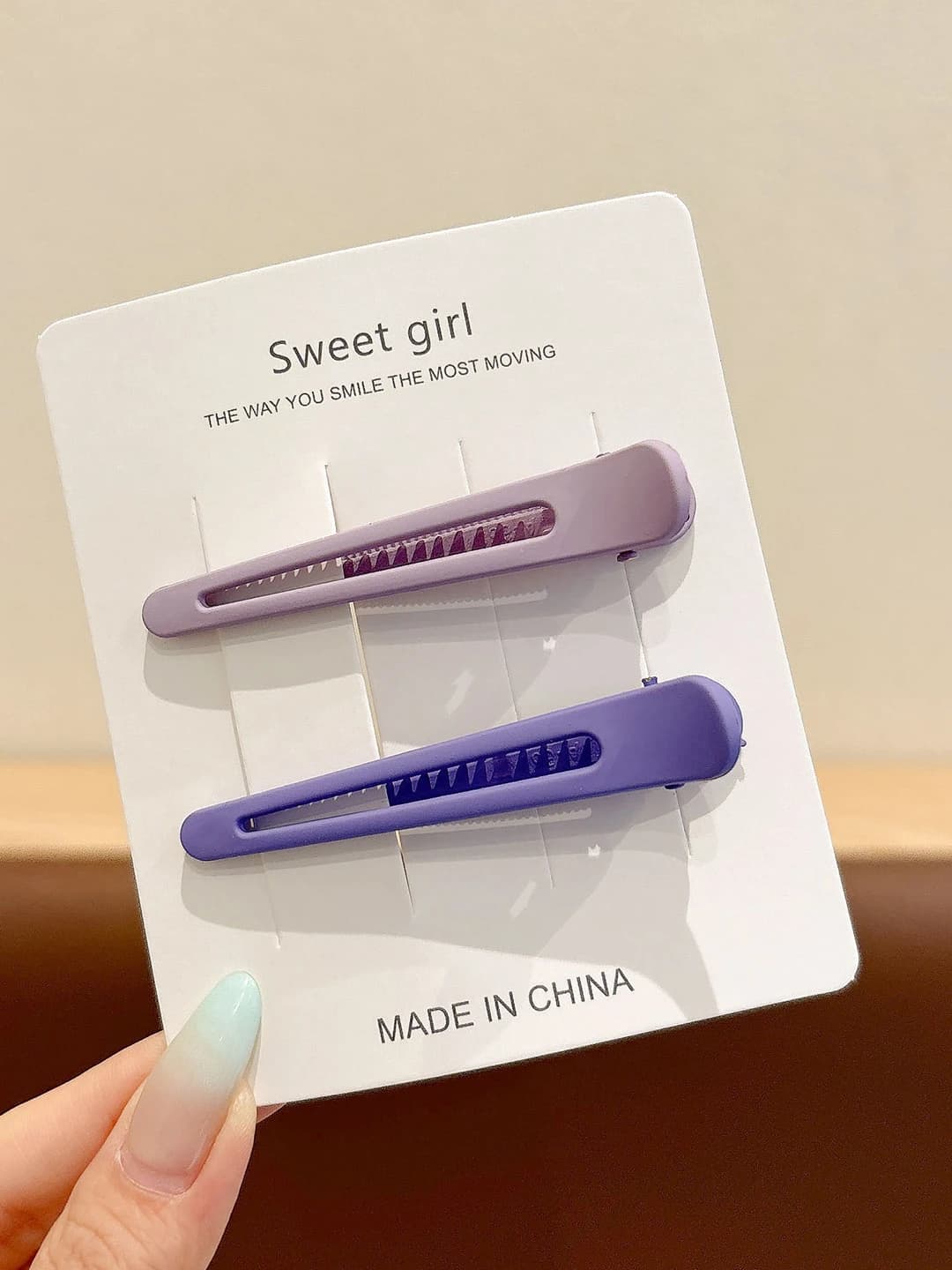 Macaron purple, 7 cm, pair