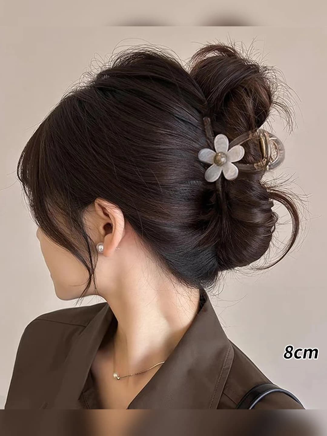 1# Бежевый 5-лепестковый цветок 8cm