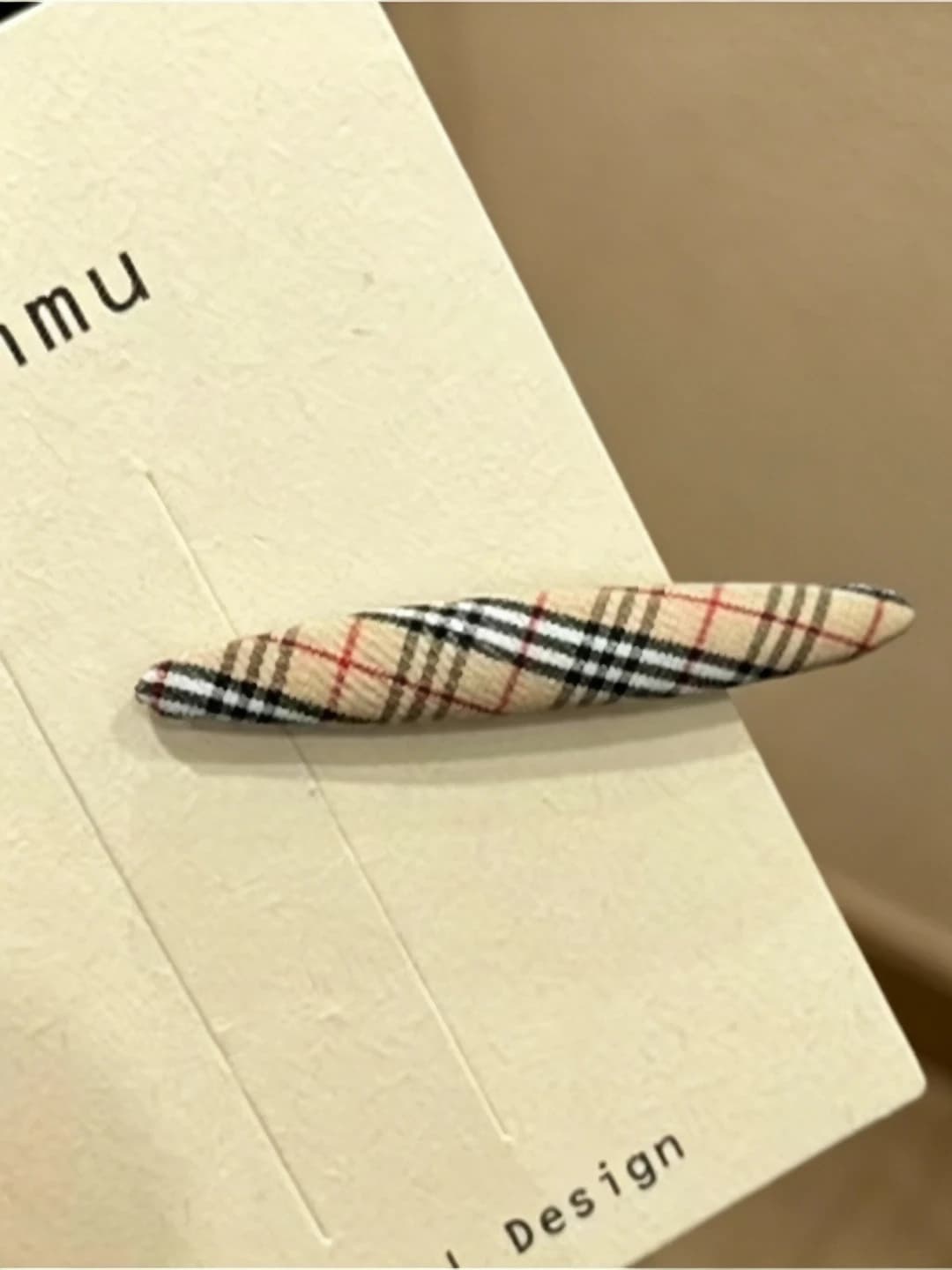 2# British plaid, straight clip, ~6.8 cm, fabric