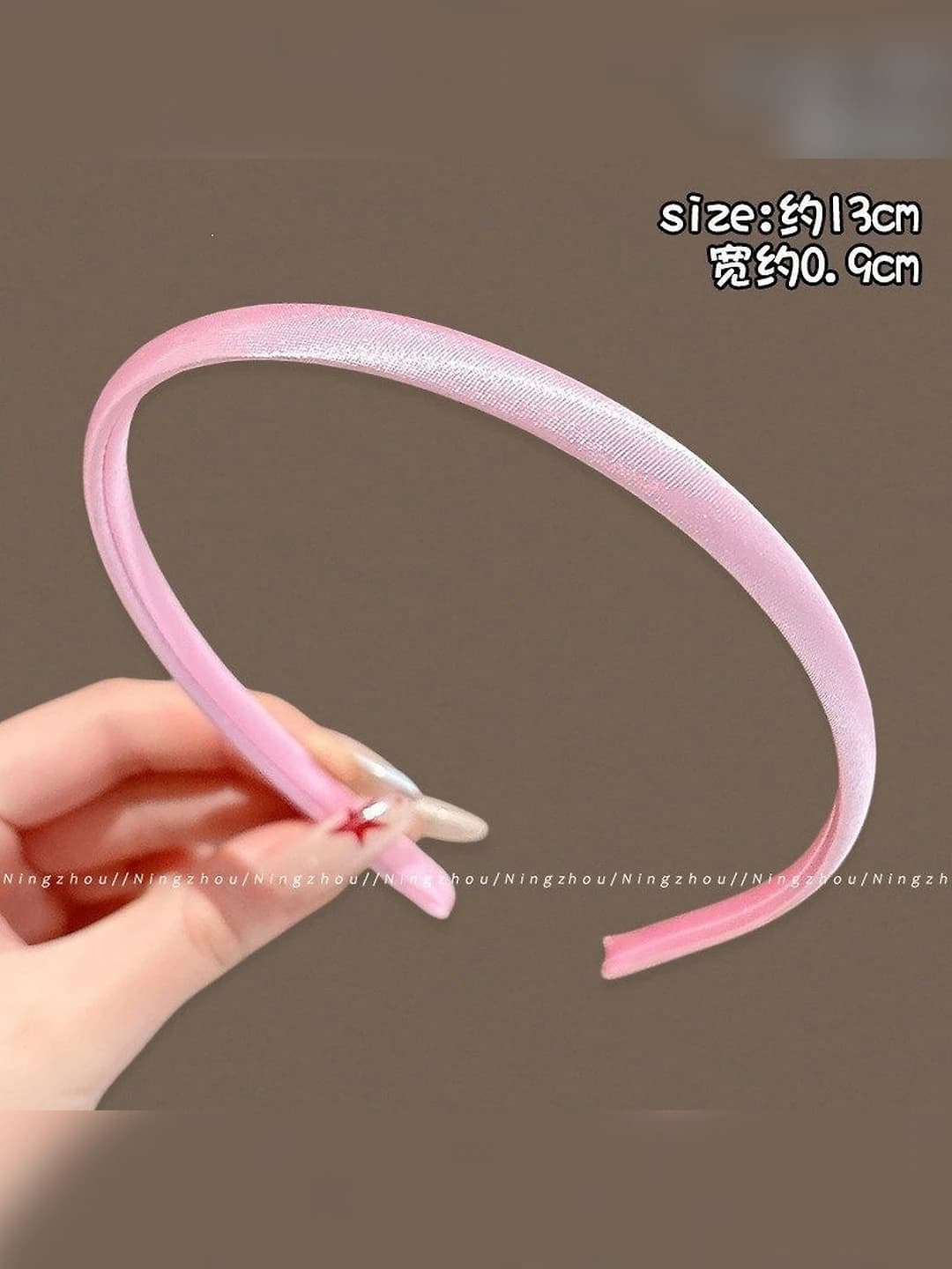 Pink thin headband - 0.9 cm