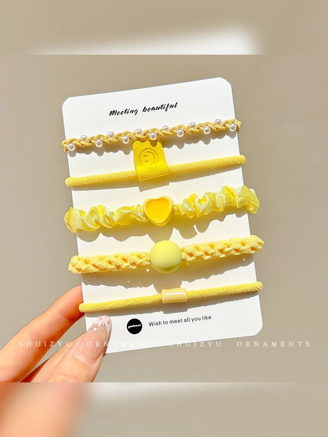 1# Yellow 5 pcs set 5.5 cm