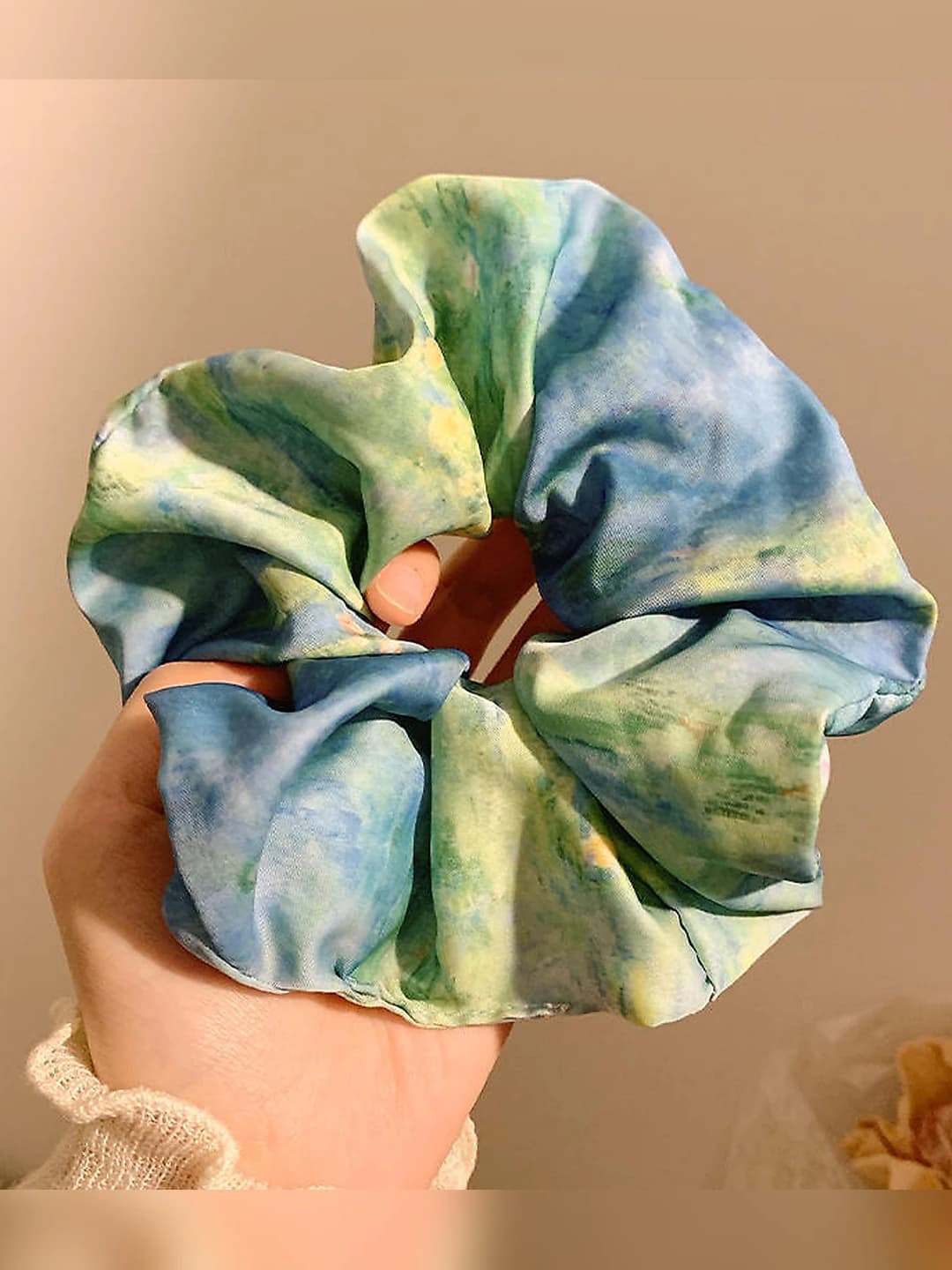 2# Tie-dye atlas-ko'k 12 sm