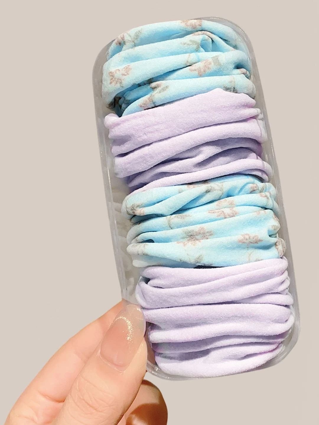 5# Blue-purple floral outer diam. ~5cm - 8 pcs (bag)