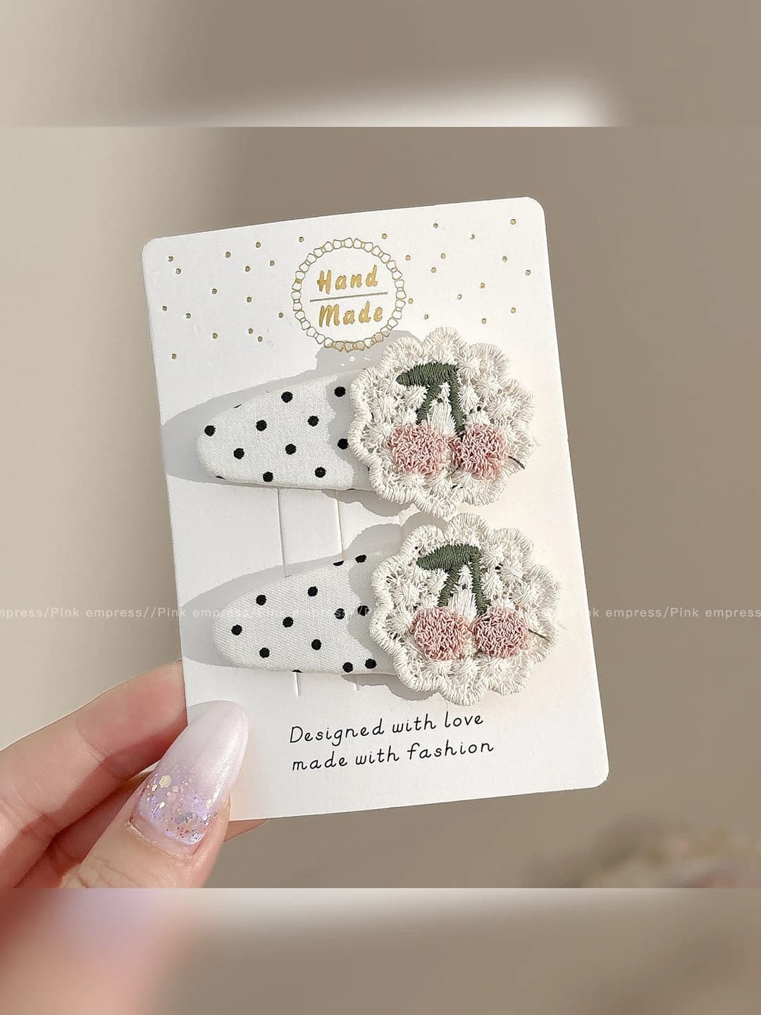4# Cherry polka dot, 5.5 cm