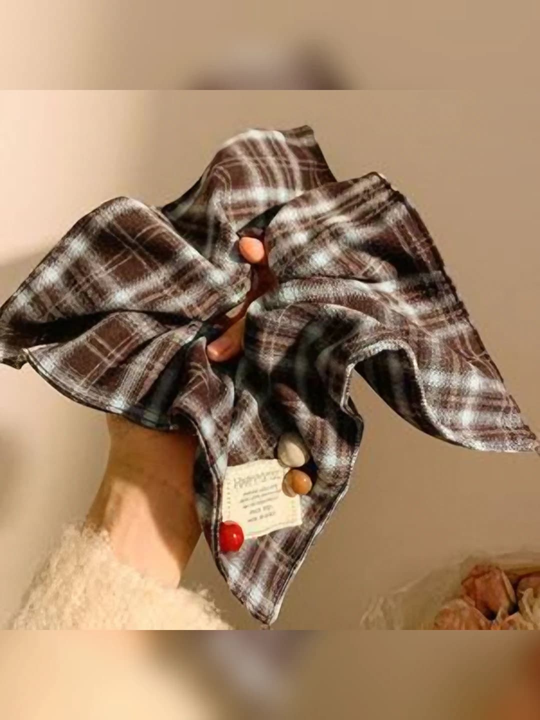 2# Black-blue plaid 22 cm