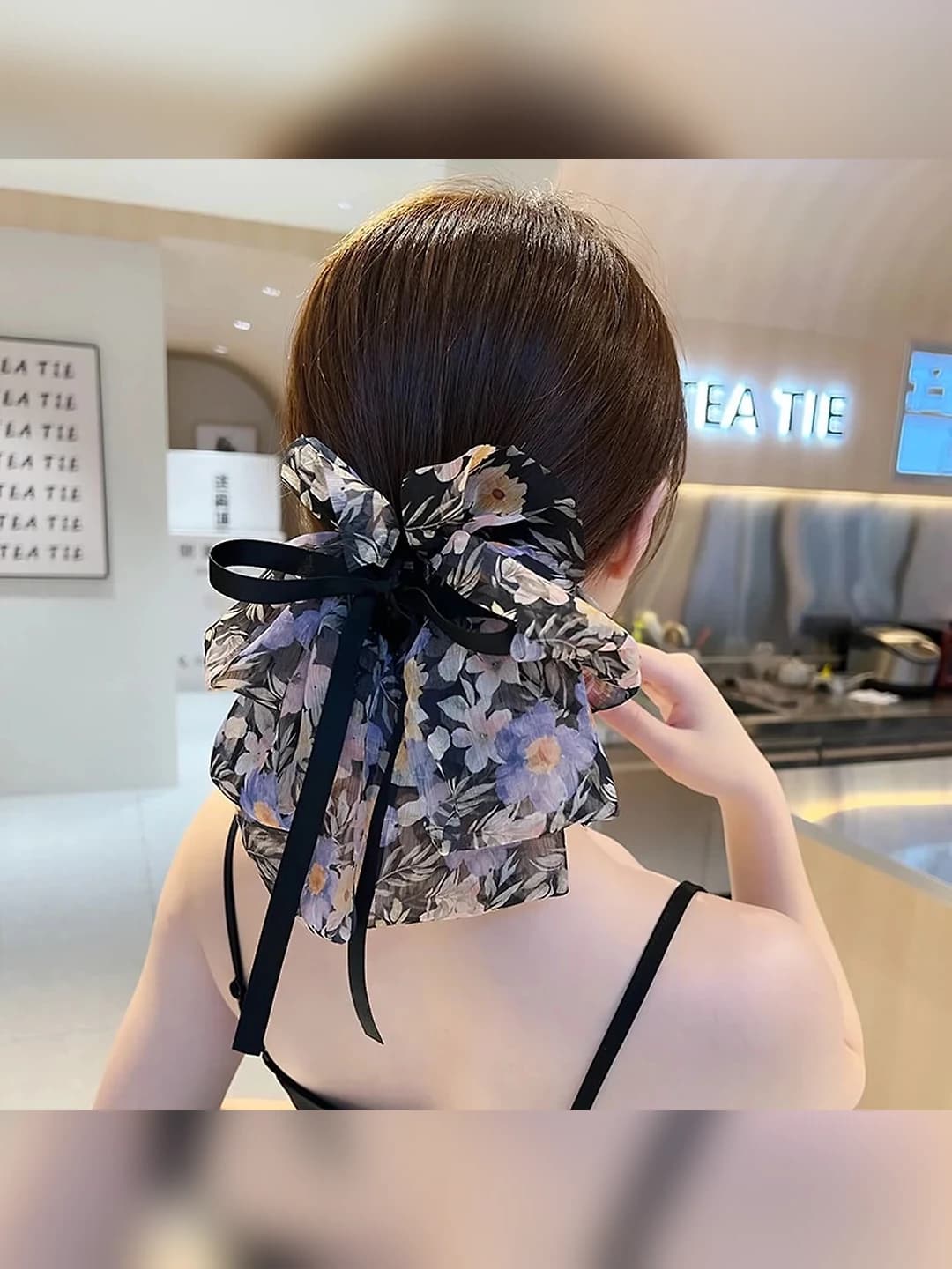 Floral blue-black
