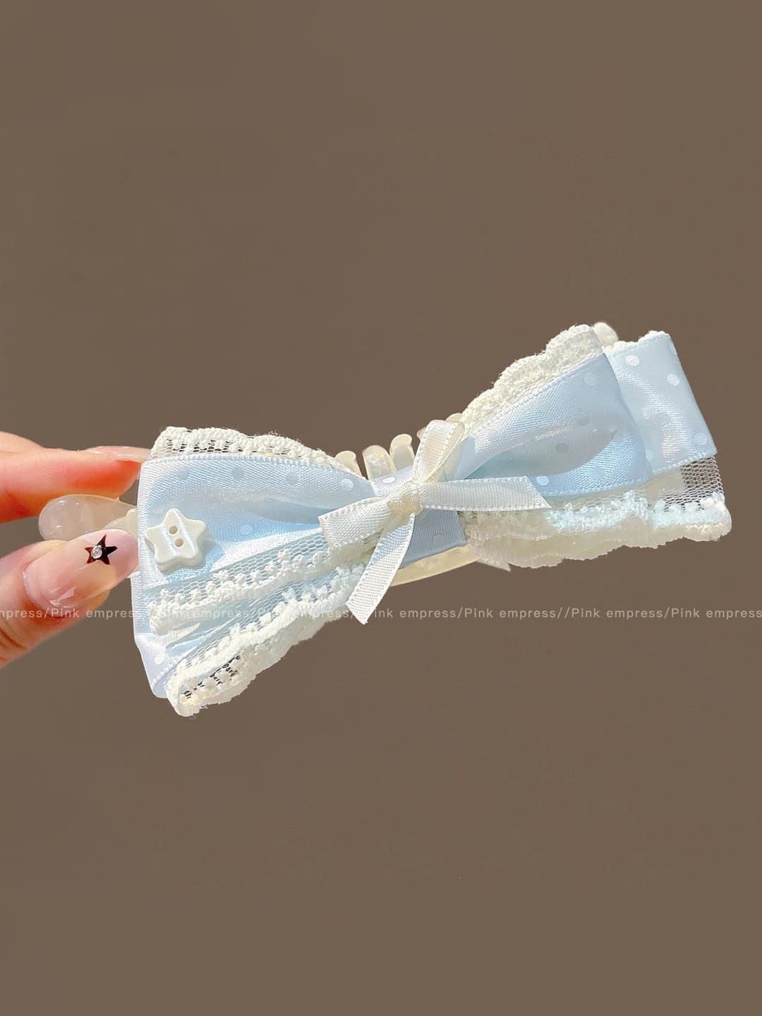 Light blue, banana clip, ~13 cm