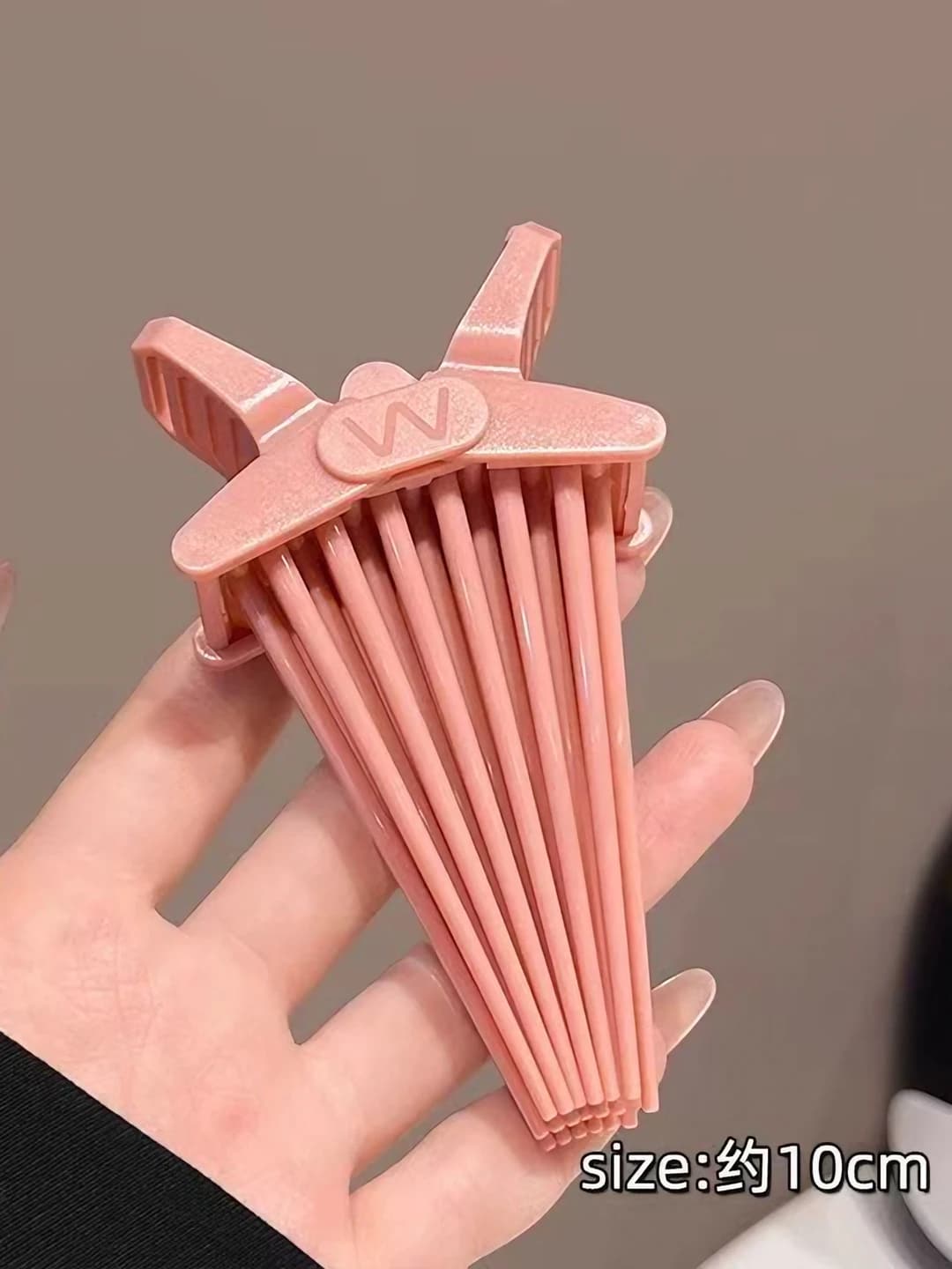 Pink large fluffy clip