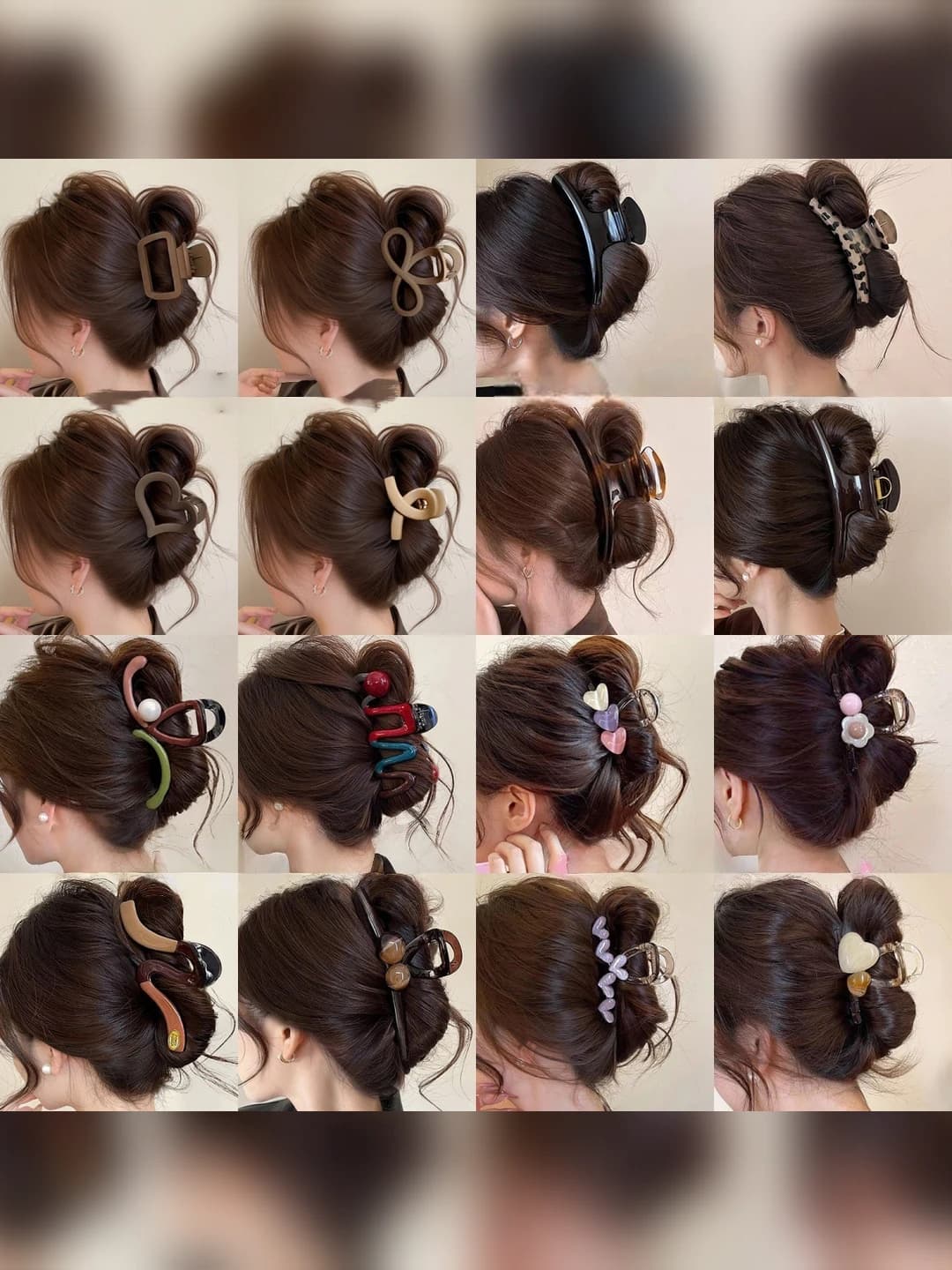 Women's hair clips and combs: large size, for thick hair, handmade, shark shape, for back-of-head bun, Korean style, mixed material, premium quality