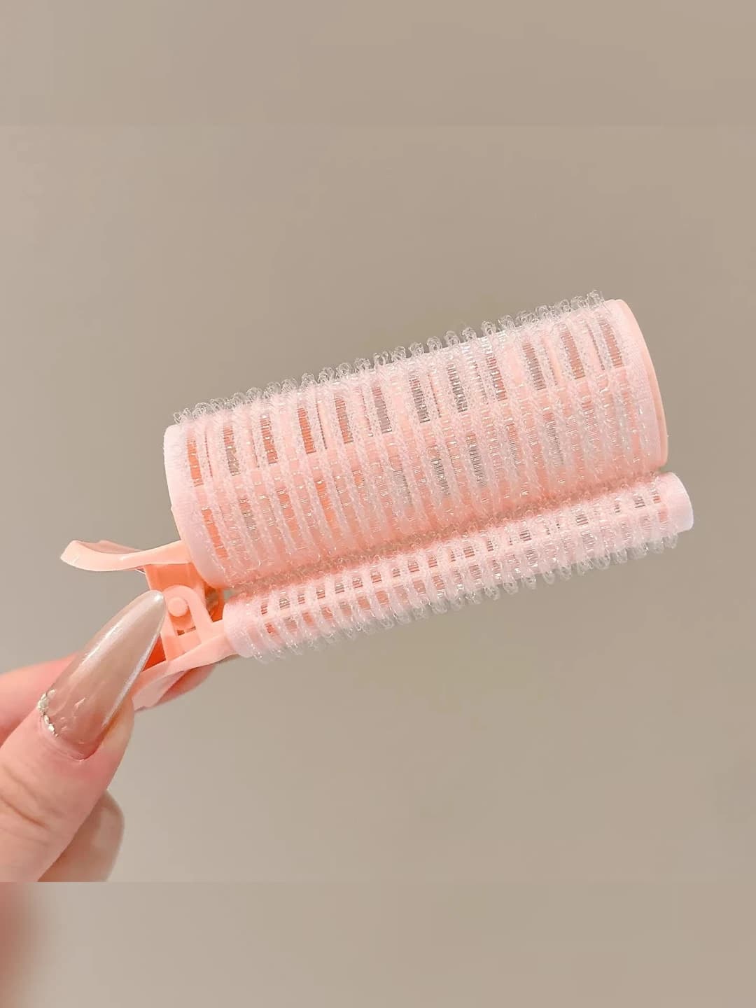 Pink curler ~10.5 cm