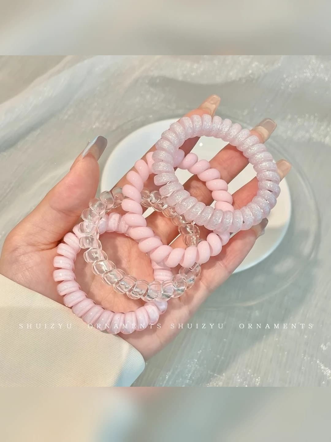 2# Light pink-clear 4-pack 5.5cm