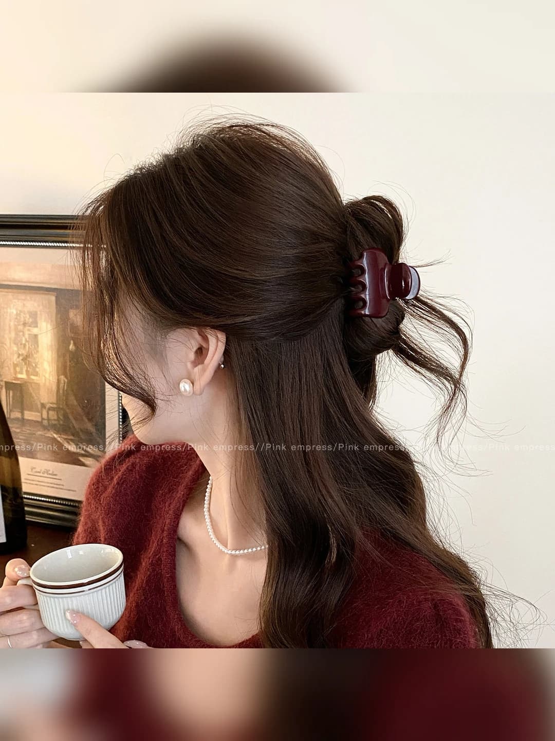 1# Красный зажим ок. 5 см