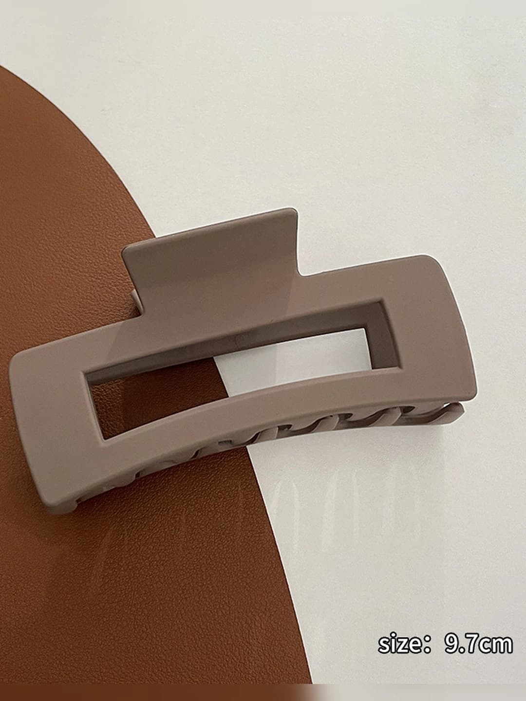 Kofe rangli kvadratli klips, 11 sm