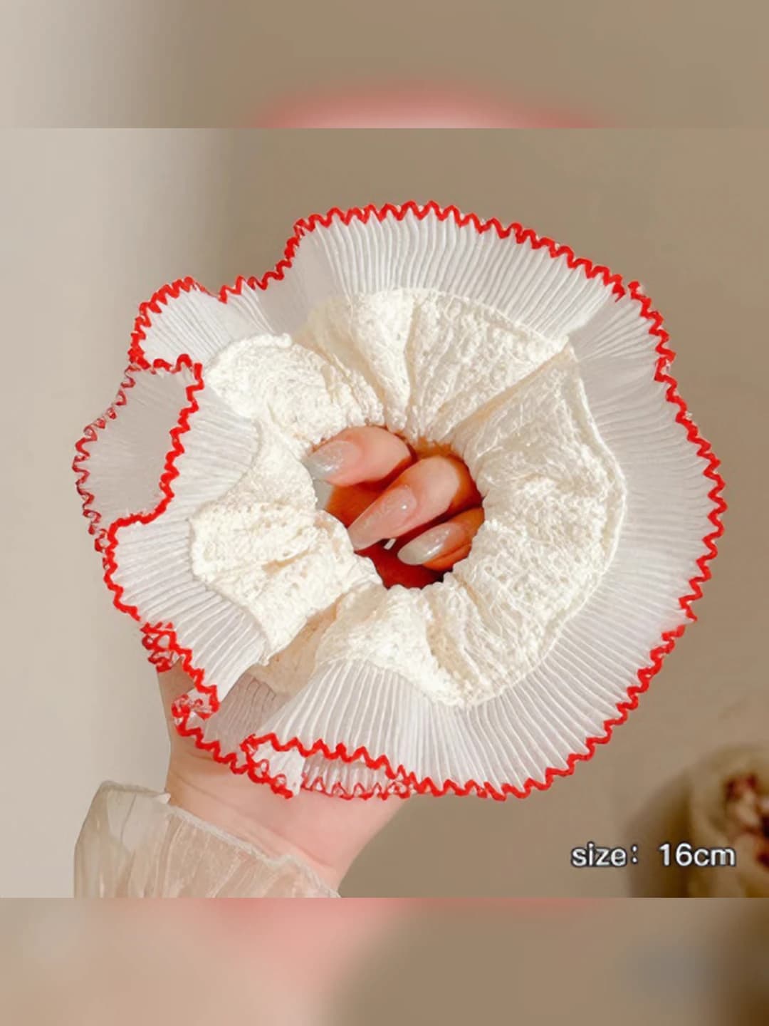 3# Double red lace