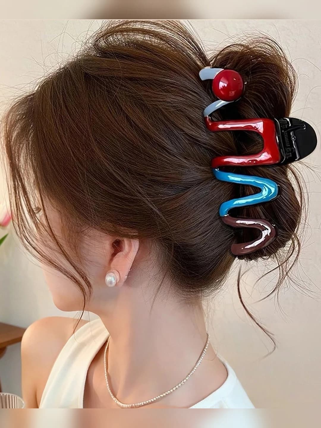 14# Красный жемчуг контрастный зажим 11cm