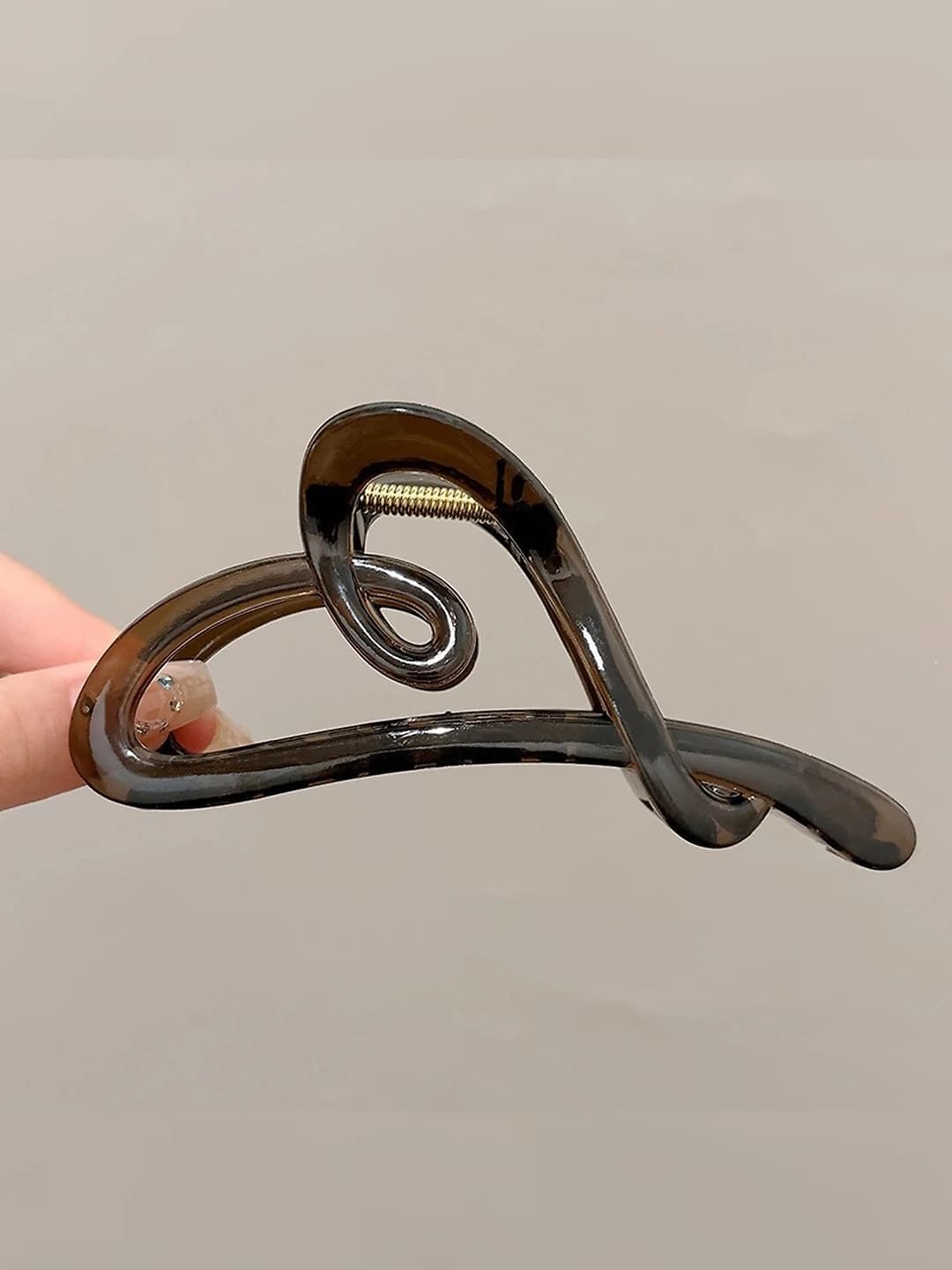 4# Coffee-black heart clip 11 cm