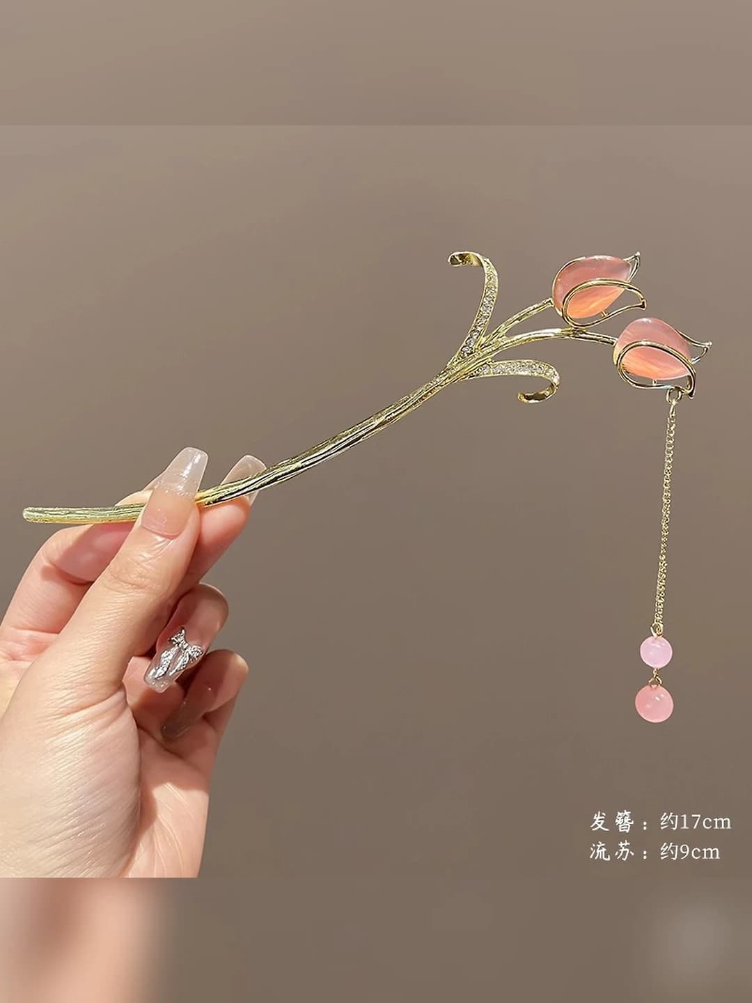 3# Pink tulip tassel (bagged)