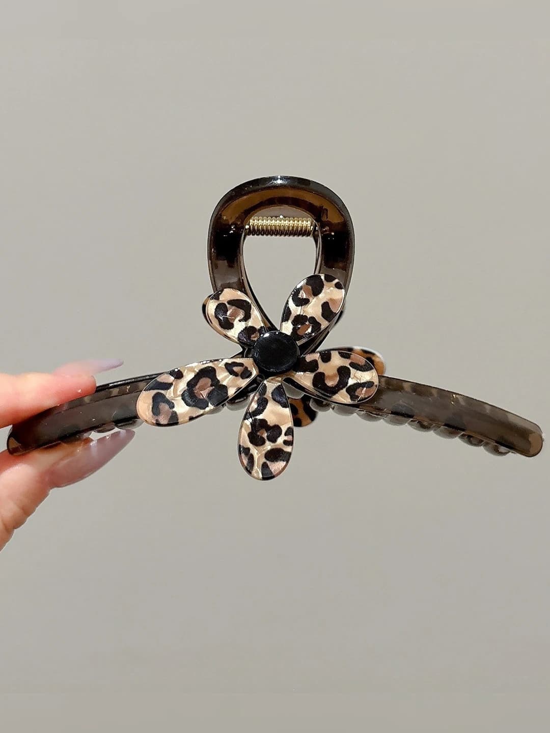 Shaffof jigarrang, leopard, 13 sm