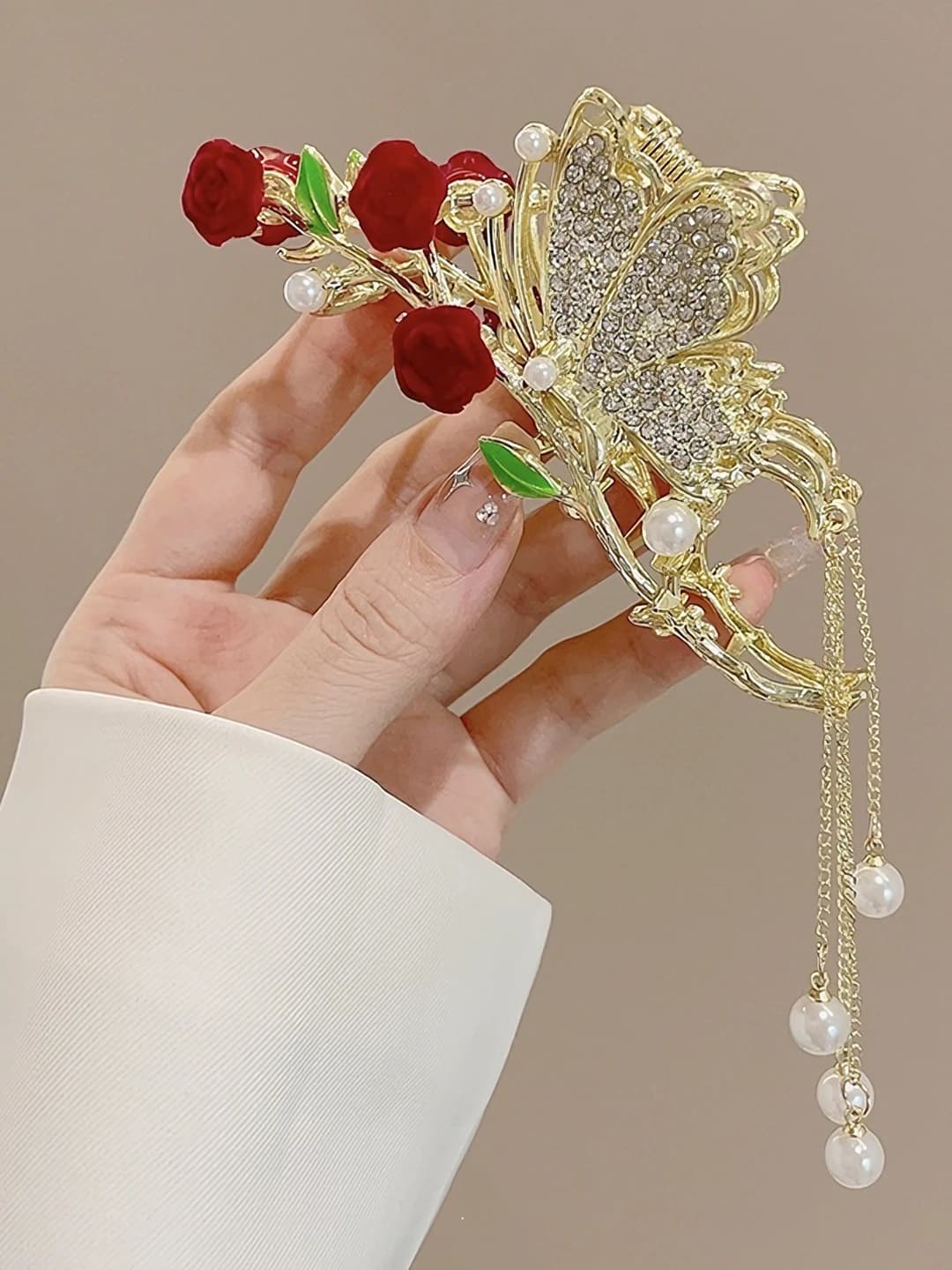 1# Rose Butterfly Tassel 11.5cm