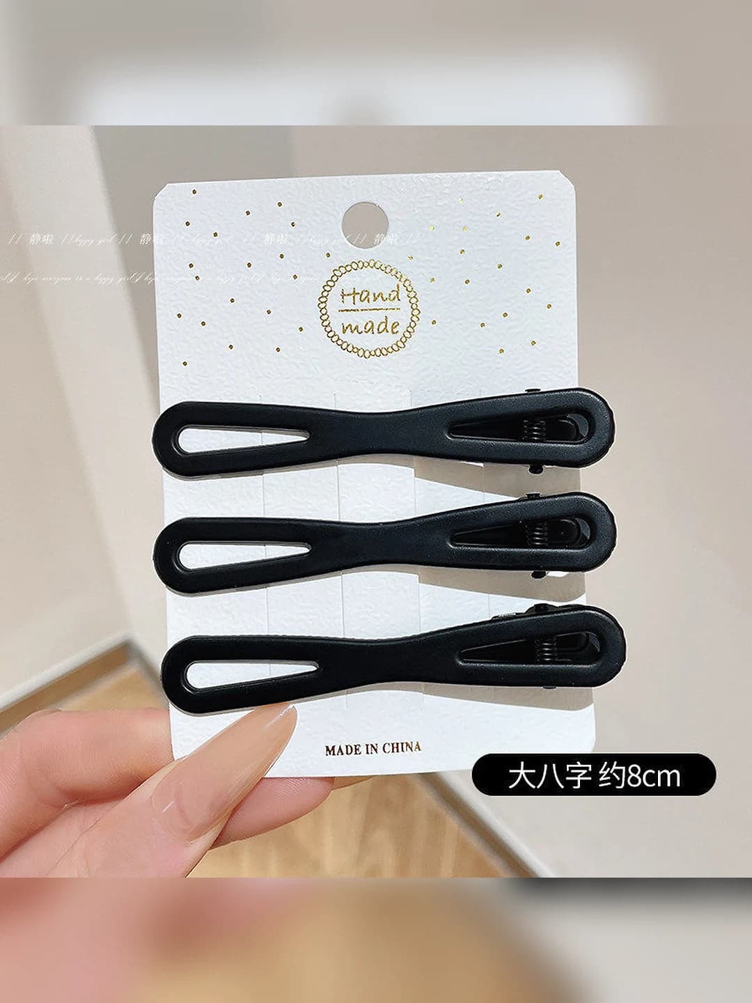 Large bow clip 3-piece set (3 pcs) 8 cm