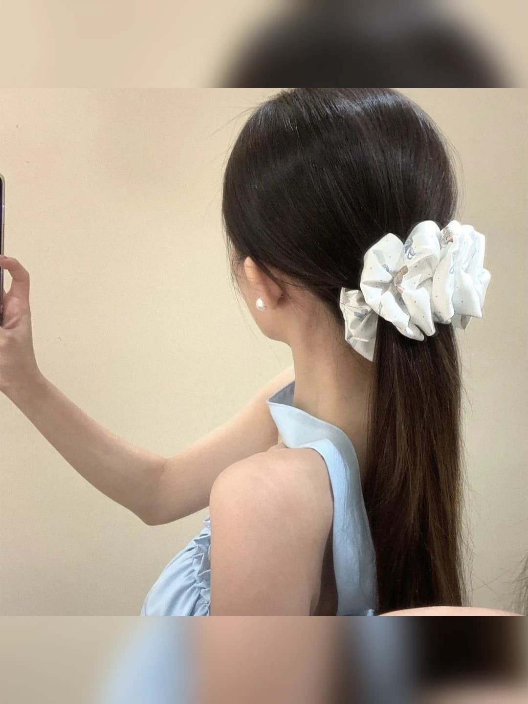 1#Blue ribbon banana clip 12 cm