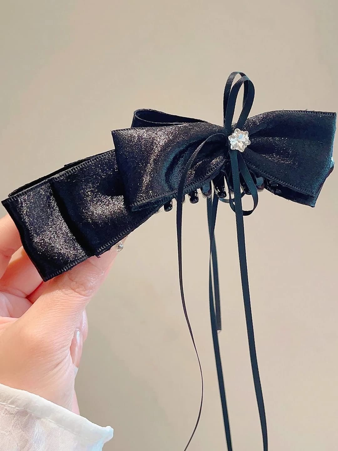 4# Black banana clip, 13 cm