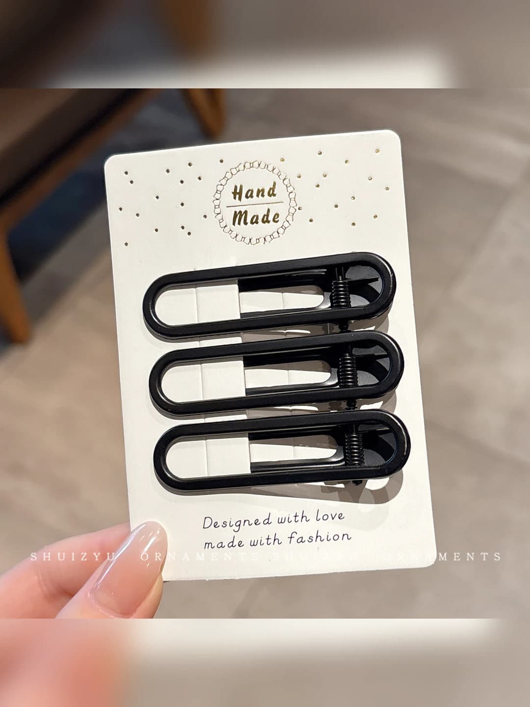 10# Cutout oval clip (3 pcs) 6 cm