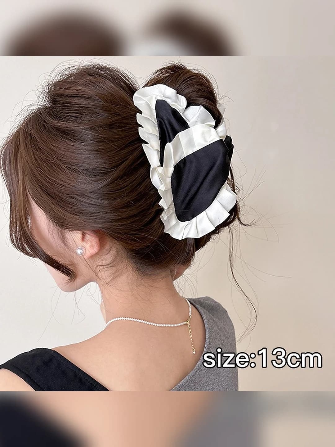 5# Oq gullar cheti uchburchak qisqich ~13cm