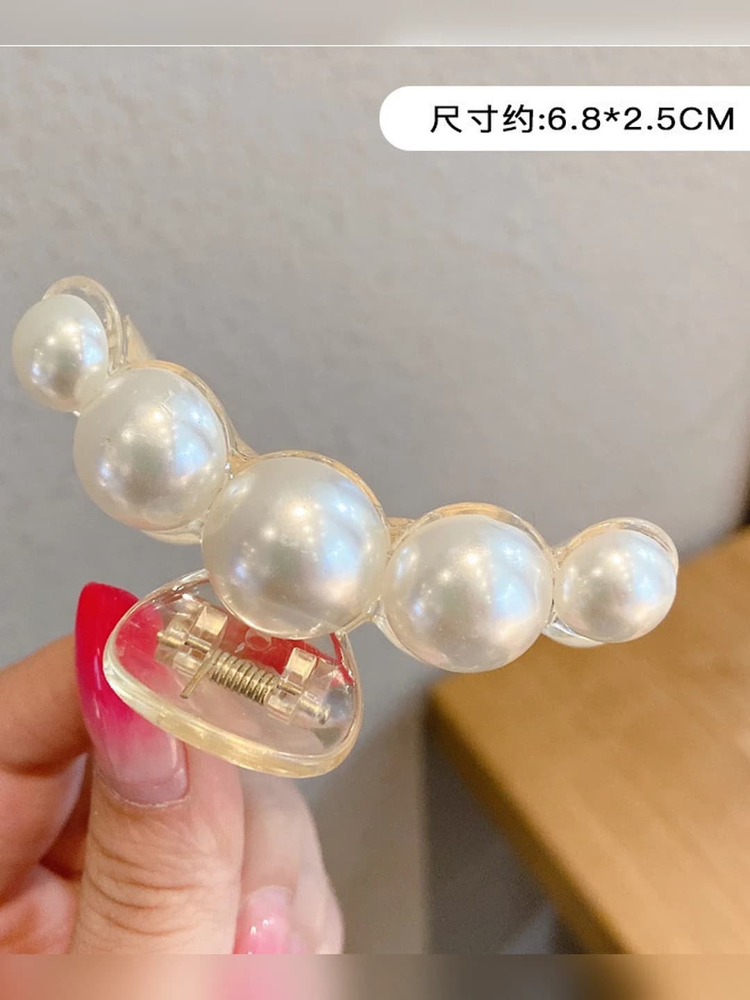 6# Clear large pearl 7cm