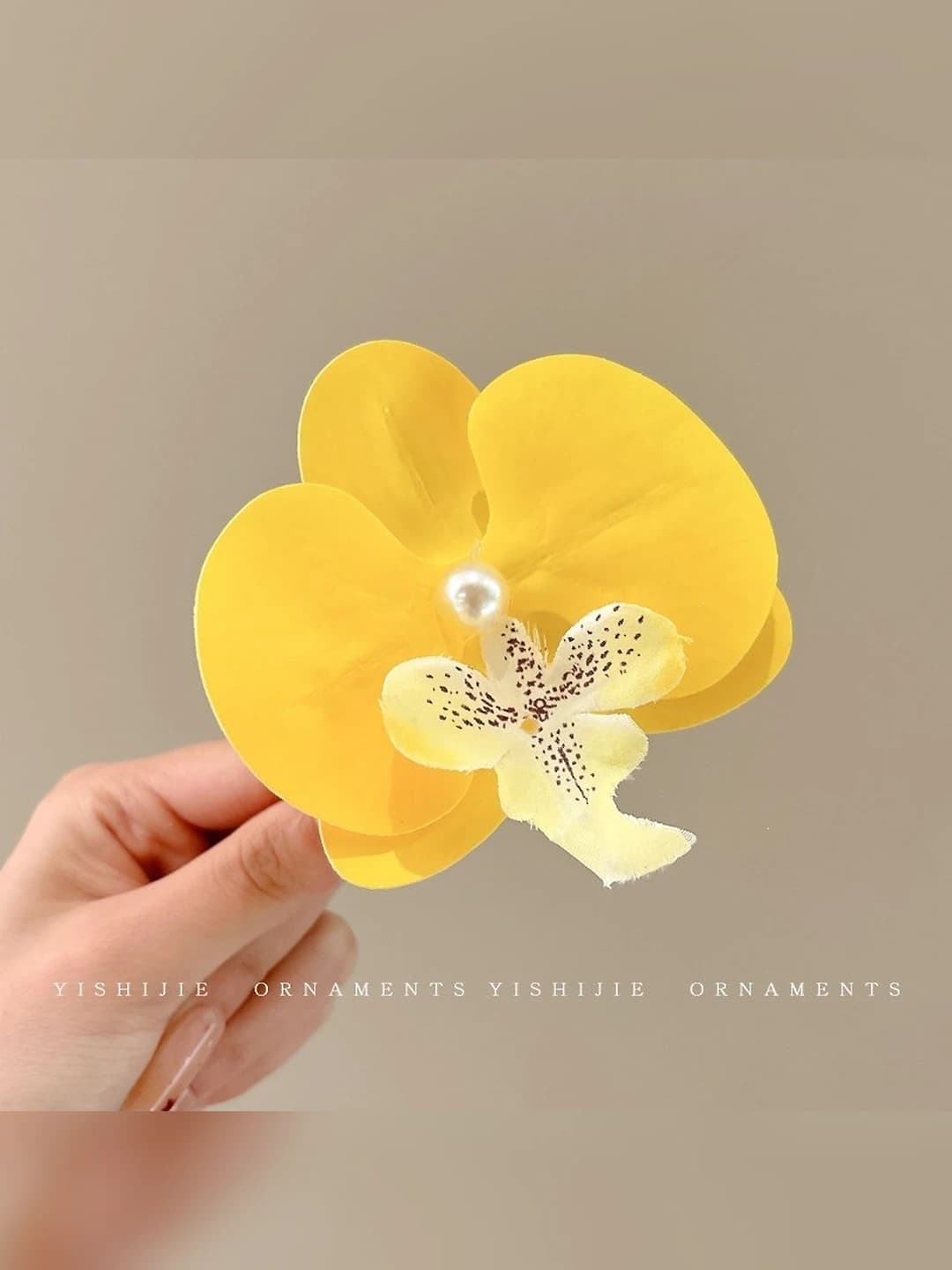 8# Sariq phalaenopsis qisqich (~4cm)