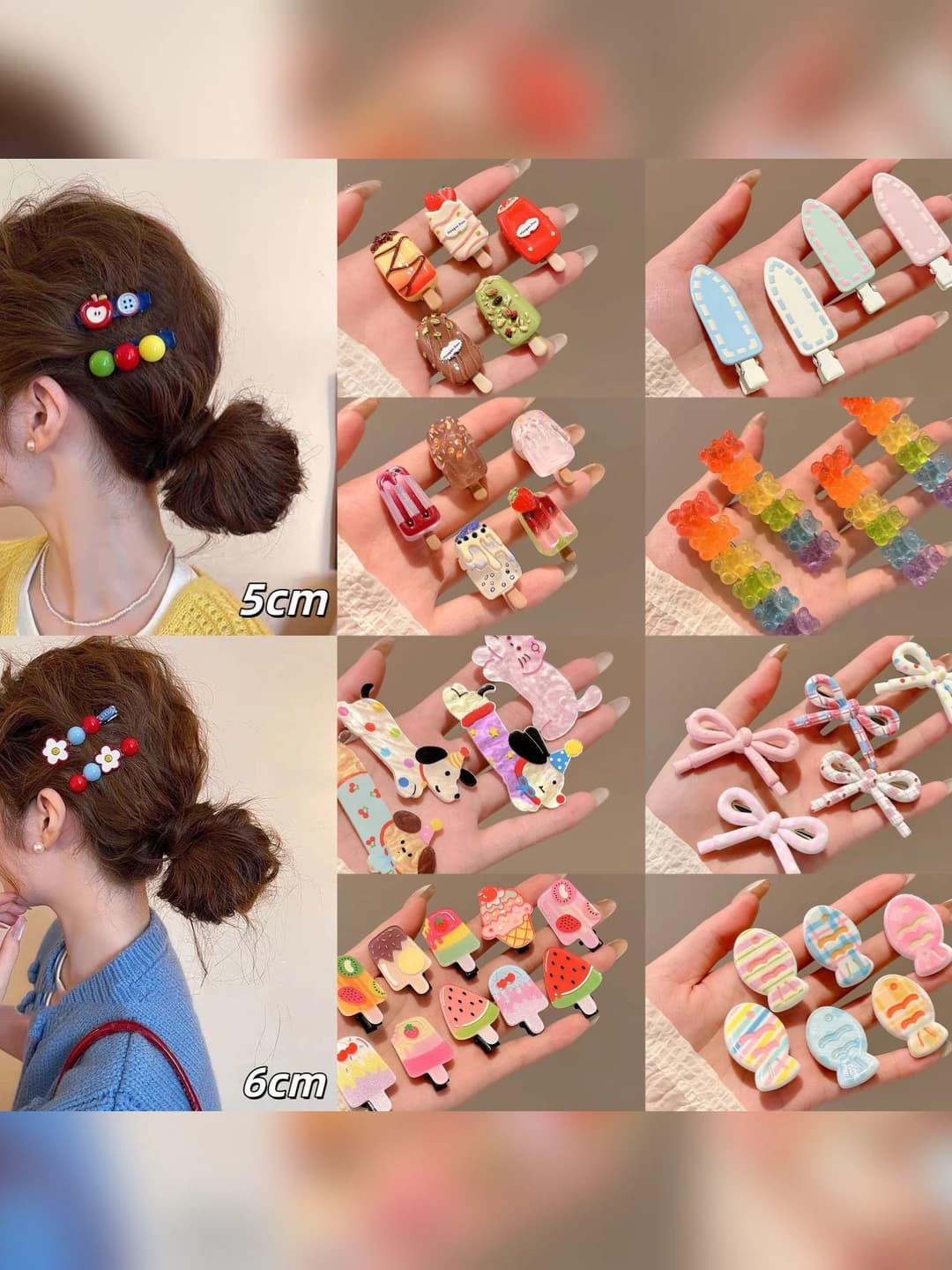 Women's hair clips and combs: 2026 new style, creamy sweet style, ink color, for side, hair clips