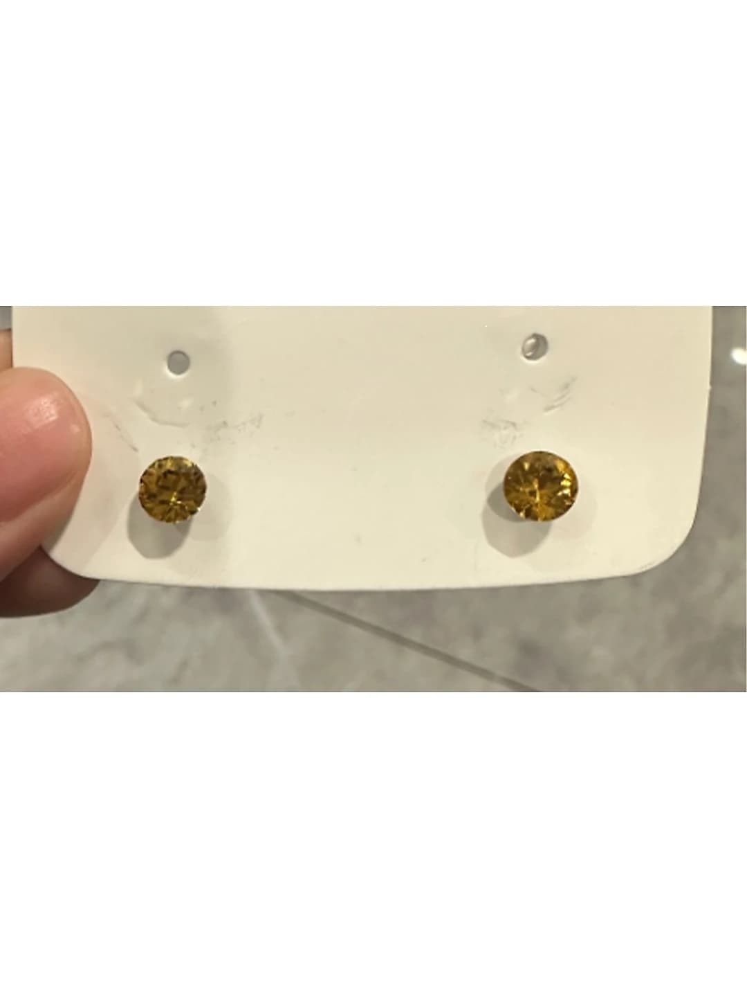 6mm, golden yellow, pair